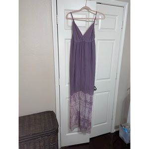 Gypsy size large silk purple tie dye maxi dress